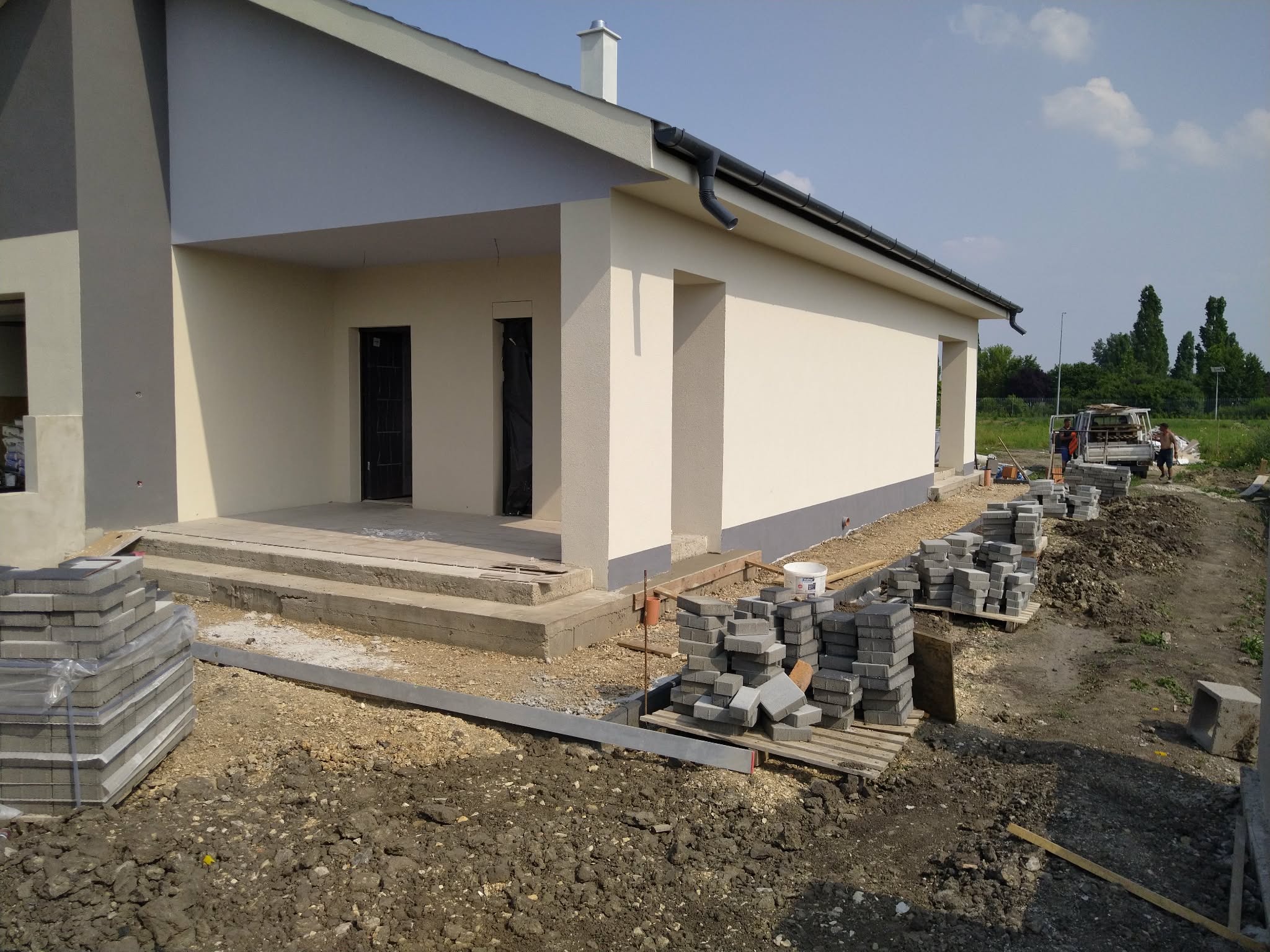 TASU-BAU modern ház építési fázis